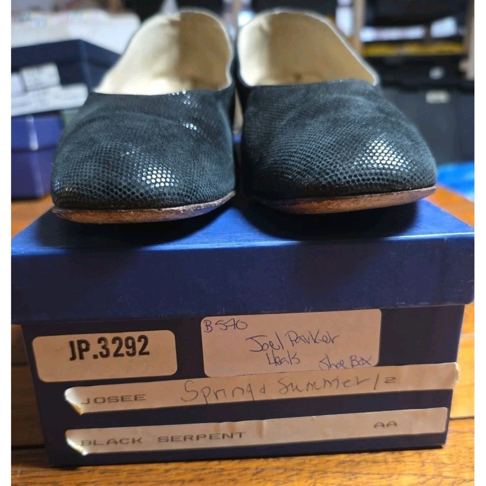 Joel‎ Parker Vintage Black Pumps Heels Hand Crafted in Italy Size 12 AA